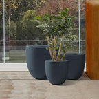 Kante 20", 13.4" Dia Round Concrete Planters, Outdoor Indoor Modern Decorative - Image 3