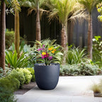 Kante 18 Inch Dia Round Concrete Planter, Indoor Outdoor Large Plant Pot - Image 6