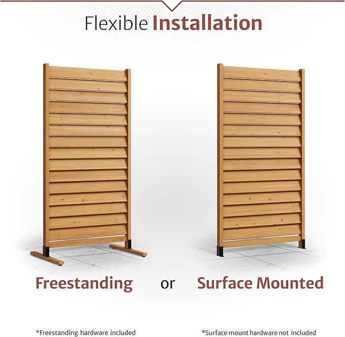 6.1ft H x 3.1ft W Freestanding or Surface Mounted Enclo Sierra Privacy Screen - Image 4