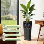 Set of 2 24 Inch Tall Plastic Planters - Image 2