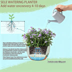 Set of 4-8 Inch Self Watering Hanging Planters - Image 9