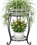 TOSKING 2 Tier Metal Plant Stand Indoor Outdoor, Rustproof Stable Plant Stands by TOSKINGESSENCE