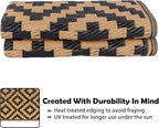 SAND MINE Waterproof Outdoor Rug 4x6 ft, Plastic Straw Area Rug, Large Floor Mat - Image 4