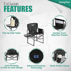 SUNNYFEEL Heated Camping Directors Chair, Heavy Duty, Oversized Outdoor - Image 6