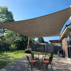 SUNLAX Sun Shade Sail 11' x 14' Brown Rectangle Canopy Sail Shade Cover UV by SUNLAX