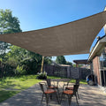 SUNLAX Sun Shade Sail 9' x 9' Brown Rectangle Canopy Sail Shade Cover UV Block by SUNLAX