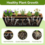 Halatool 2 Pack Heavy-Duty Metal Deck Railing Planter Box, 24 Inch - Image 4