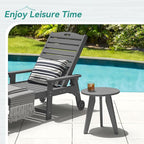 HDPS Outdoor Side Table, Small Round Side Table Weather-Resistant, Outdoor Side - Image 2
