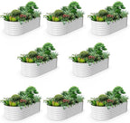 A ANLEOLIFE 8-Set 8X4X2 ft Galvanized Raised Garden Bed Kit, Oval Metal Deep by AAnleolife