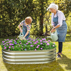 Galvanized Raised Garden Bed for Outdoor: 4X2X1ft Durable Metal Vegetable Plant - Image 7