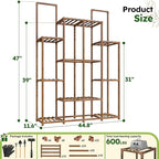 EnHomee Plant Stand Indoor Wood Plant Stand Outdoor Plant Shelf - Image 8