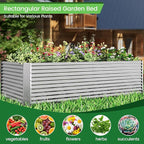 FRIZIONE 2pcs Tall 6x3x1.5ft Galvanized Raised Garden Bed Outdoor, Steel Garden - Image 4
