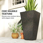 Outsunny 28 Inch Tall Planters for Outdoor Plants, Stackable Tapered Large - Image 5