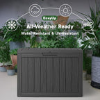 EasyUp 45 Gallon Outdoor Storage Box, Resin Waterproof UV-Resistant Deck Box - Image 7