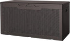 JUMMICO 100 Gallon Resin Deck Box, Waterproof Outdoor Storage Box by JUMMICO