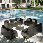 Aoxun Patio Furniture Set, 11 Piece Outdoor Sectional Sofas - Image 6