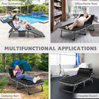ABORON Heavy Duty Tanning Chair, 5-Gear Outdoor Folding Chaise Lounge Chair - Image 8