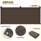 LOVE STORY 3'x6' Brown Balcony Screen Privacy Fence Cover UV Protection - Image 6