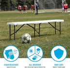 LIFETIME Portable Folding Bench, 6‑Foot Fold‑in‑Half, UV‑Resistant Seat - Image 7