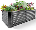 Land Guard 8×4×2 ft Galvanized Raised Garden Bed Kit, Galvanized Planter Raised by LandGuard