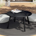 Grand Patio Round Steel Patio Coffee Table, Weather Resistant Outdoor Large - Image 8