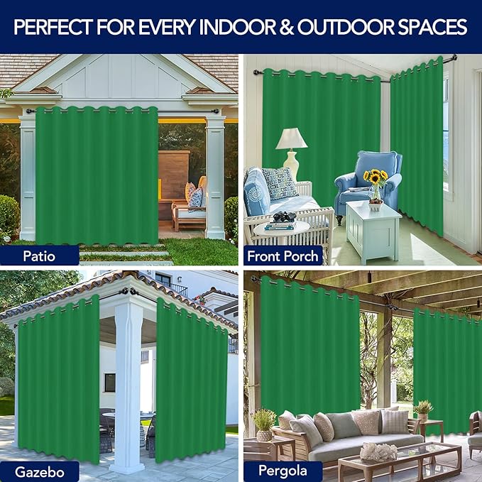 PureFit Outdoor Curtains for Patio Waterproof Weatherproof, UV Resistant - Image 5
