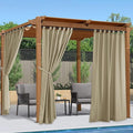 NICETOWN Patio Curtains Outdoor Waterproof 84 inch Long 2 Panels=110" Wide by NICETOWN