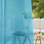 RYB HOME Outdoor Sheer Curtains Waterproof - Image 2