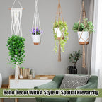Hoteam 12 Pcs Macrame Plant Hangers Macrame Hanging Planters - Image 6