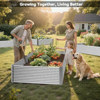2 Pack Tall 8x4FT Raised Beds for Gardening, Corrugated Galvanized Steel Raised - Image 4