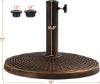 Yaheetech 22 lbs Heavy Duty Outdoor Umbrella Base 18" Round Patio All-Weather - Image 3