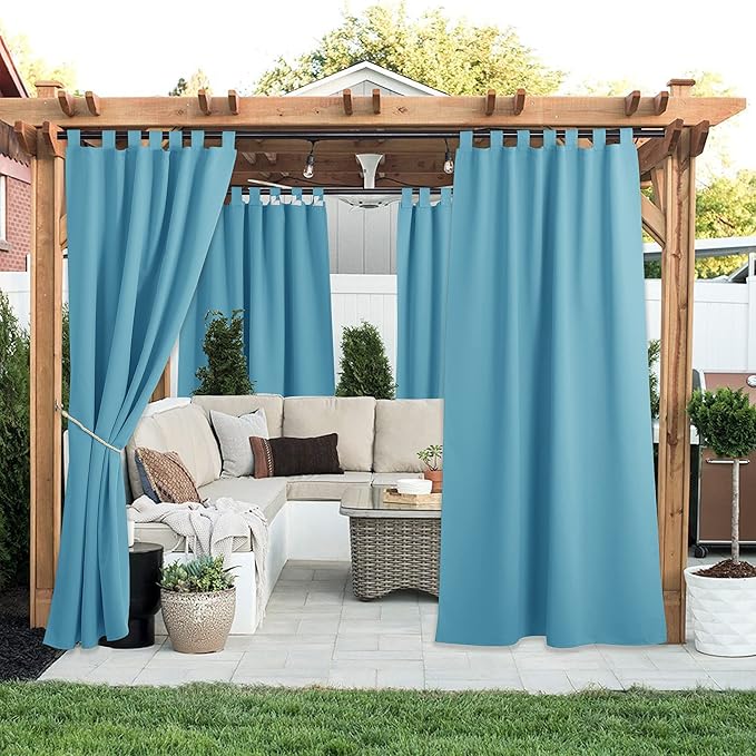 NICETOWN 2 Pieces Exterior Lanai Outdoor Curtainss - Image 2