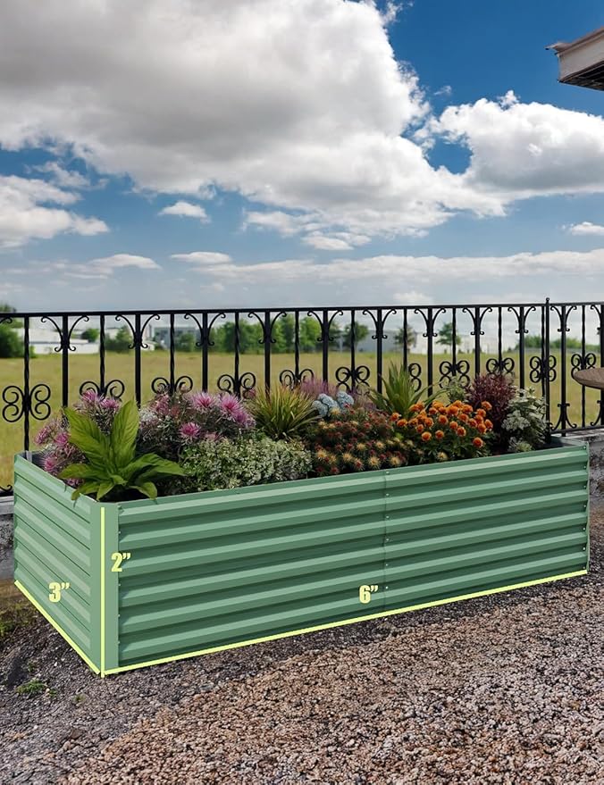 Garvee 2PCS 6x3x2ft Galvanized Raised Garden Bed Outdoor, Rust-Resistant Raised - Image 8