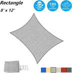 AsterOutdoor Sun Shade Sail Rectangle 8' x 12' UV Block Canopy - Image 2