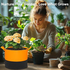 5-Gallon Grow Bags: 6 Pack Heavy Duty 350G Thickened Fabric Pots Nonwoven Felt - Image 7