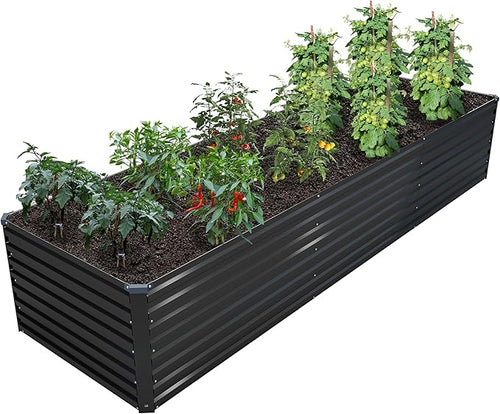 12x2x2FT Galvanized Raised Garden Bed Kit, Vegetable Plant Boxes-Rectangle by DIIYIV