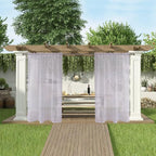 SpaceDresser Waterproof Outdoor Sheer Curtains - Image 5