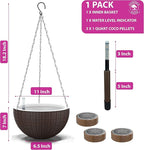 GARDENIX DECOR Self Watering Hanging Planter, Coco Coir, - Image 6