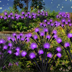 Kohlrabi Solar Garden Lights Outdoor, 6 Pack 60 LED Solar Purple Firefly Lights - Image 7