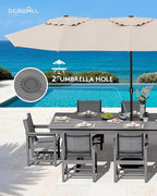 SERWALL 9 Piece Outdoor Dining Set - Image 5