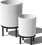Veradek Demi Series Round Planter w/Stand by VeradekOutdoor