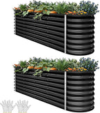 YITAHOME 24" Tall 9 in 1 Large Raised Garden Bed Kit, Outdoor Above Ground by YITAHOME