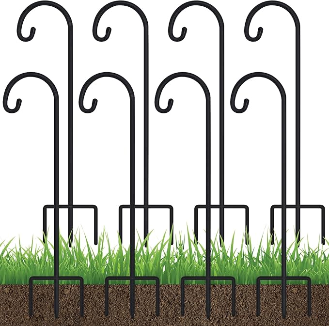 FEED GARDEN Adjustable 32 Inch Shepherd Hooks Rust Resistant Steel Shepard Hooks by FEEDGARDEN