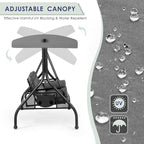 HOMREST 3 Seat Outdoor Porch Swing - Image 2