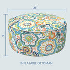 LVTXIII Outdoor/Indoor Inflatable Stool Ottoman, All Weather Patio Footrest Pouf - Image 3