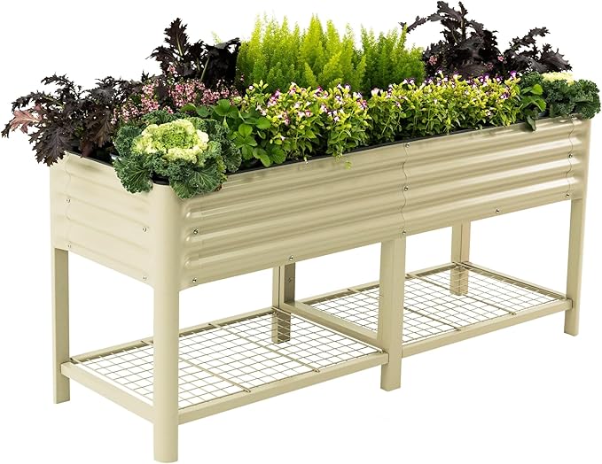 Elevated Raised Garden Bed-V Series, 1000 Lbs Weight Capacity, Outdoor Planter by VegoGarden
