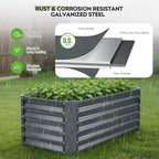 ZORMY 4×2×1.4ft Galvanized Raised Garden Bed Kit, Metal Planter Boxes Outdoor - Image 4