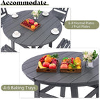 AMERLIFE 5 Piece HDPE Outdoor Dining Table & Chairs Set, All-Weather Patio - Image 7