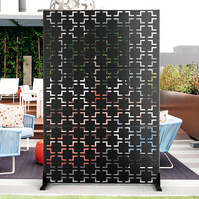 Outdoor Privacy Screen, Freestanding Privacy Fence Panels by FENCY