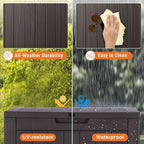 Sweetcrispy Deck Box with 31 Gallon Capacity, Weatherproof Resin Lockable - Image 6